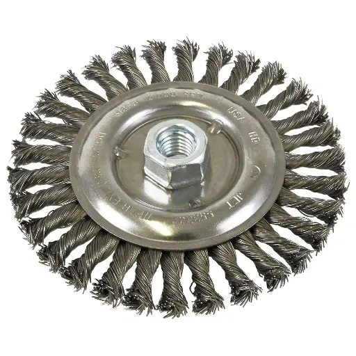 [JT-553302] 6 x 1/2 x 5/8-11NC Standard Face Knot Wire Wheel Threaded