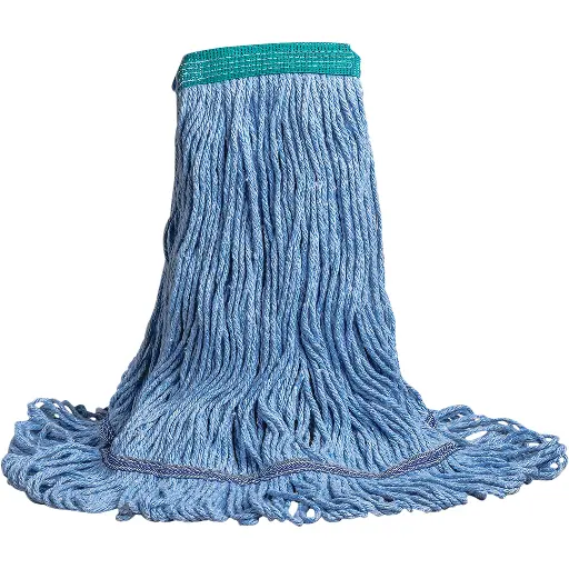 [M2P-MW-VEL32-NB-BL-CA] Swinger Value Wet mop looped, narrow band, rayon, blue, 32Oz