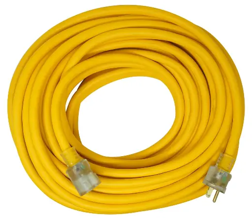[STW-1789SW0002] Rallonge électrique usage intensif de 100' SJEOOW 10/3 AWG 15A 125V résistant au froid 1 fiche mâle et femelle NEMA 5-15P avec indicateur lumineux d'alimentation